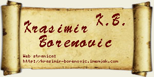 Krasimir Borenović vizit kartica
